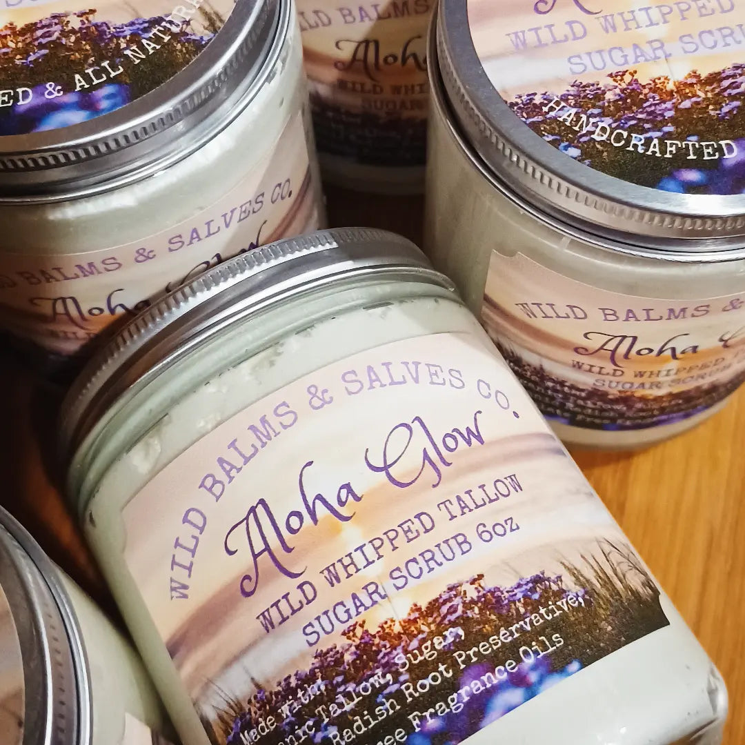 Wild Whipped Tallow Sugar Scrub "Aloha Glow"