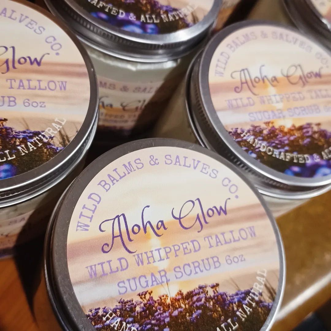 Wild Whipped Tallow Sugar Scrub "Aloha Glow"