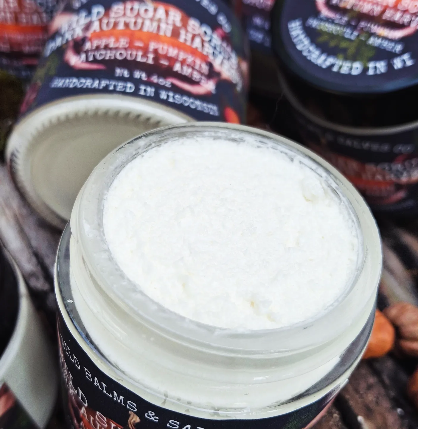 Wild Whipped Tallow Sugar Scrub - Dark Autumn Harvest