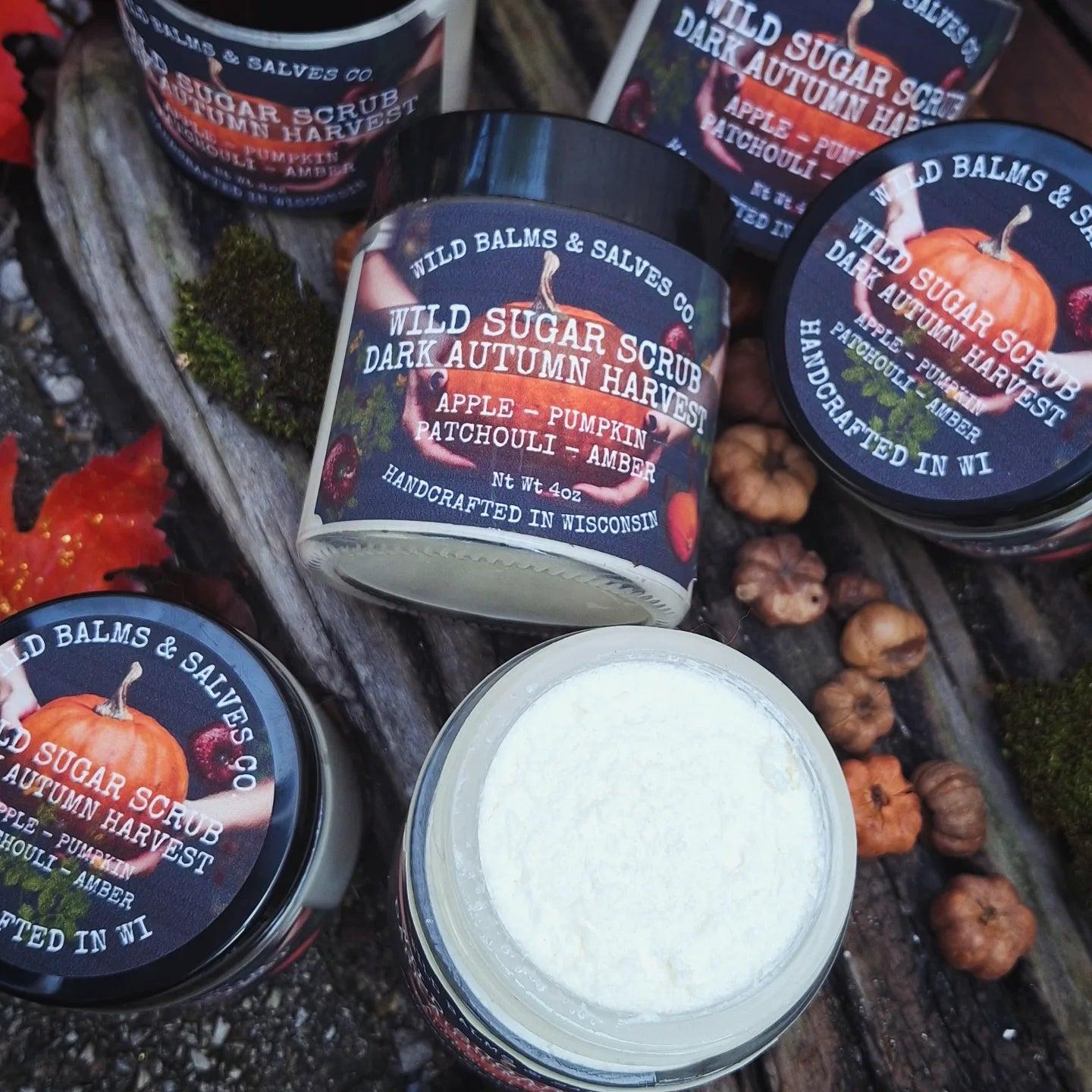 Wild Whipped Tallow Sugar Scrub - Dark Autumn Harvest